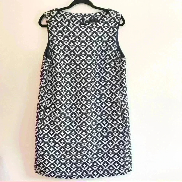 Tahari Navy Aztec Print Sleeveless Mini Sheath Dress - Picture 1 of 9